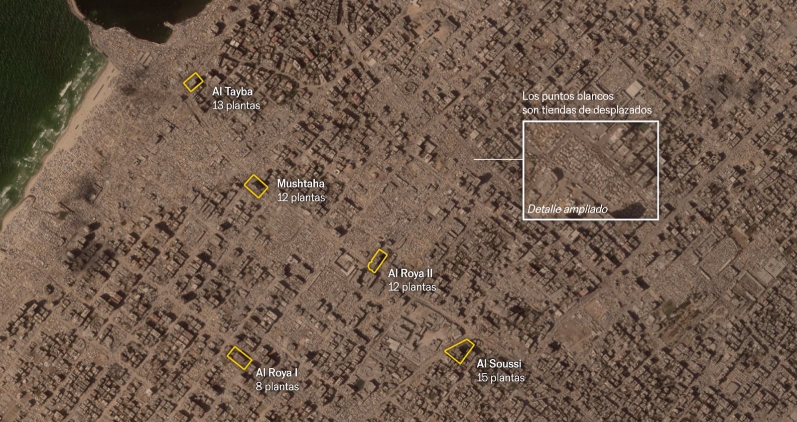 Apartment towers: targets of the Israeli invasion in Gaza City