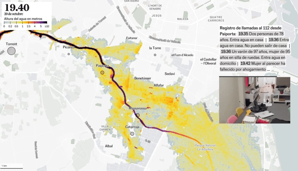 Predictable, devastating and very fast: what the simulation of the flooding of the Rambla del Poyo reveals