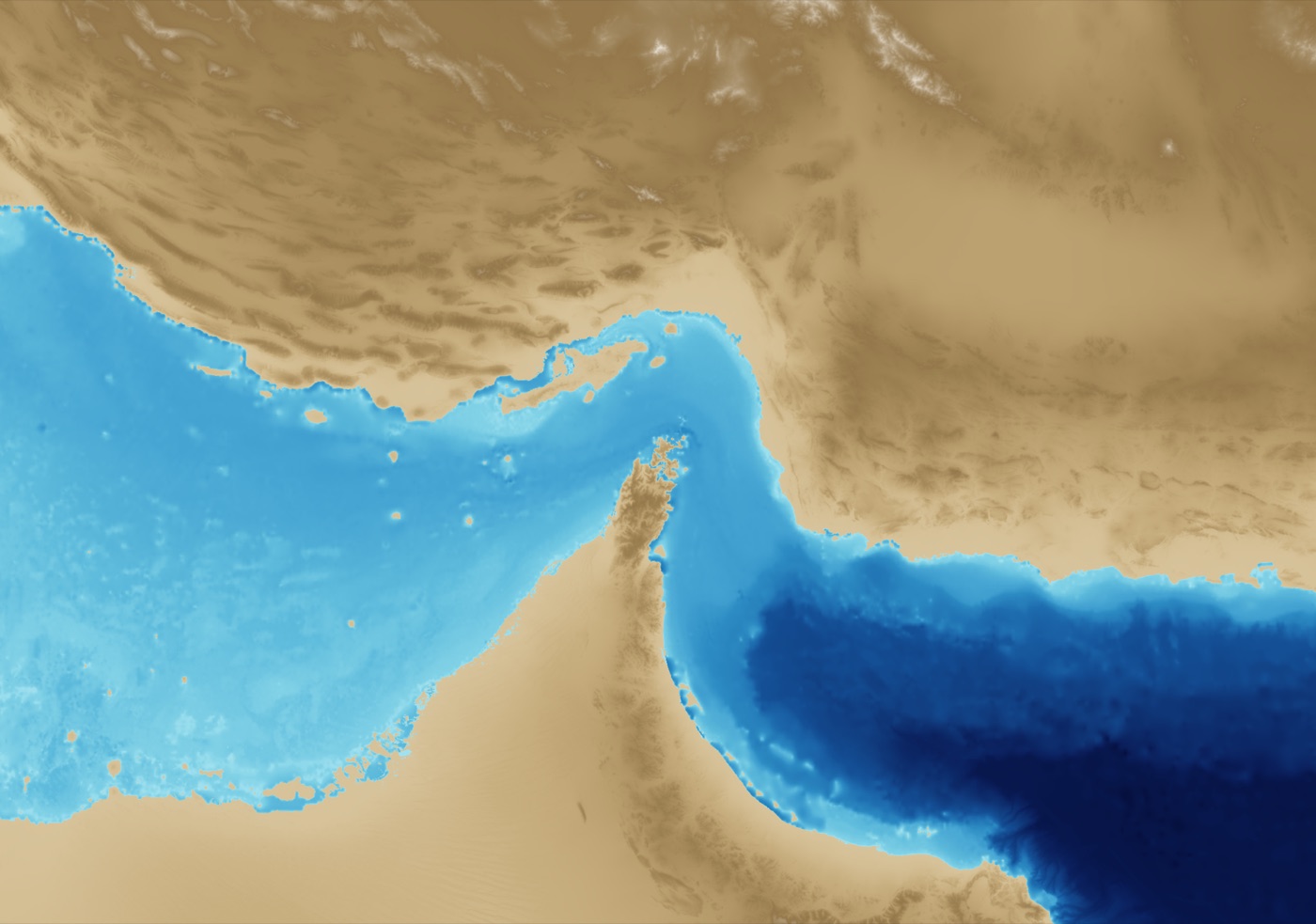 Hormuz color relief layer